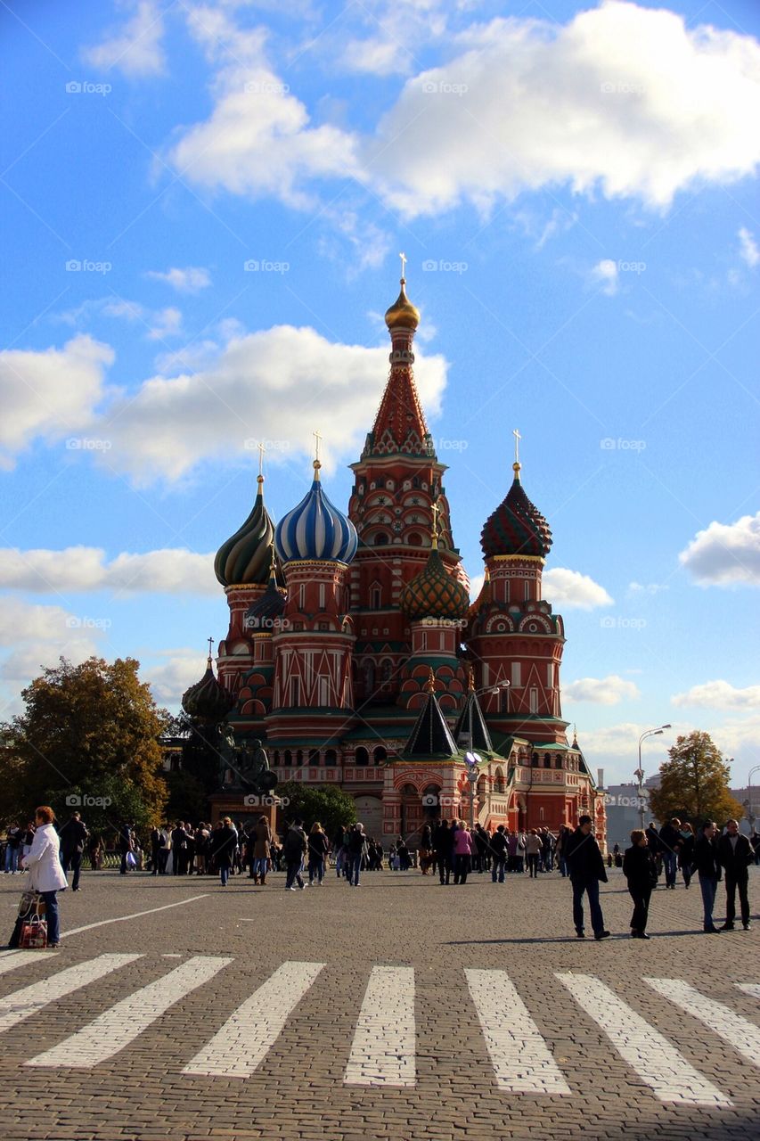 Red square in day