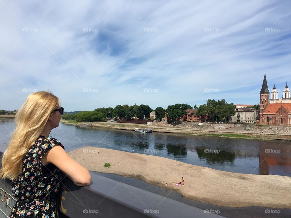 Blond girl in Kaunas