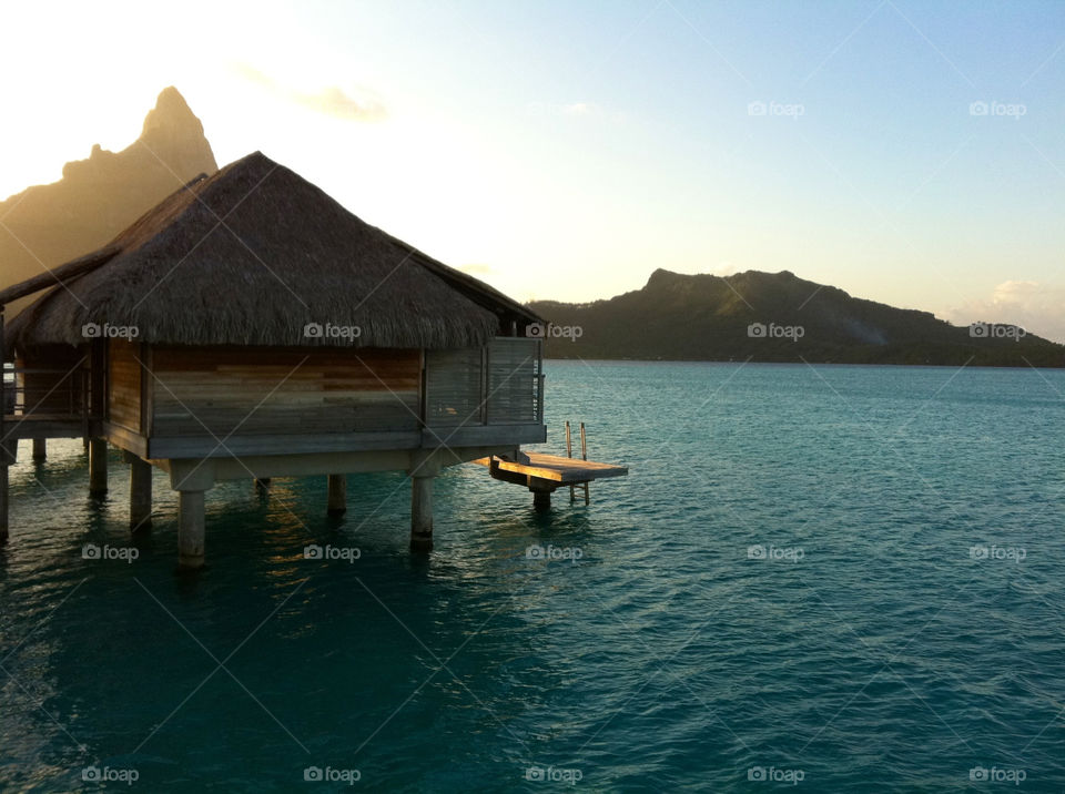 beach ocean sunset water by patrickshen