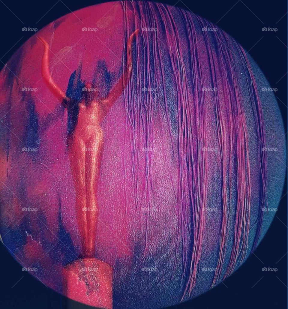 Two of my photos meet  for an interesting get together. Experimenting with different ideas and colors. I love the results.