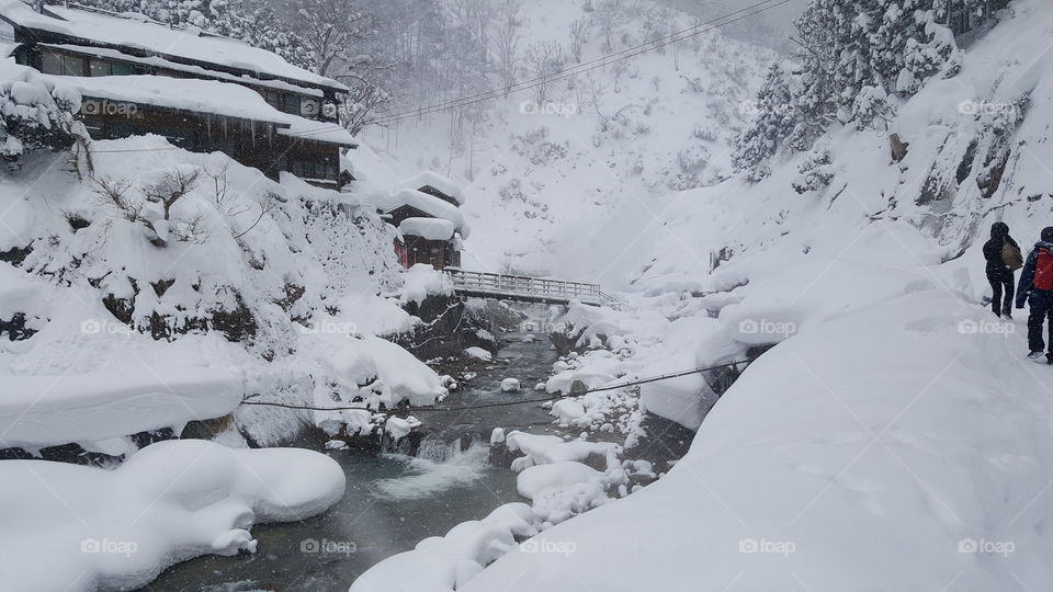 snowy japan