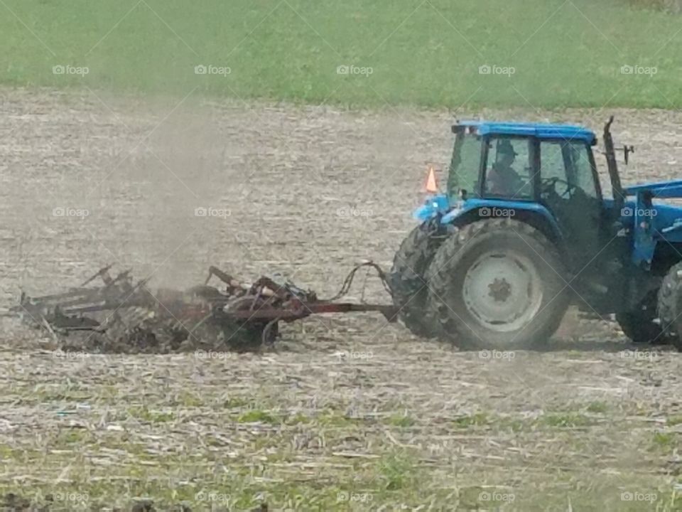Getting the ground ready to plant crops