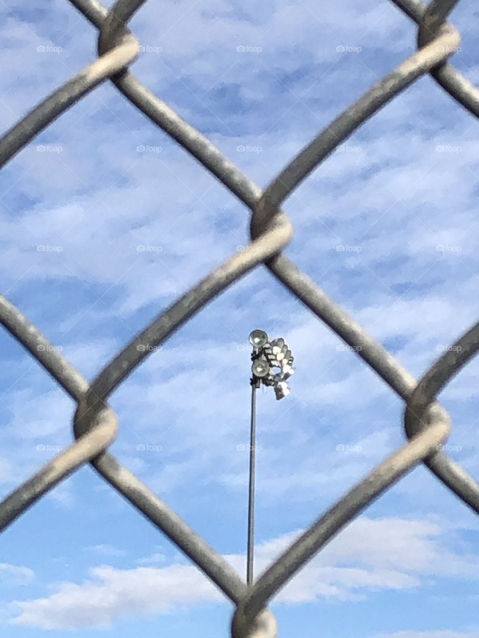 Baseball Fence and Light