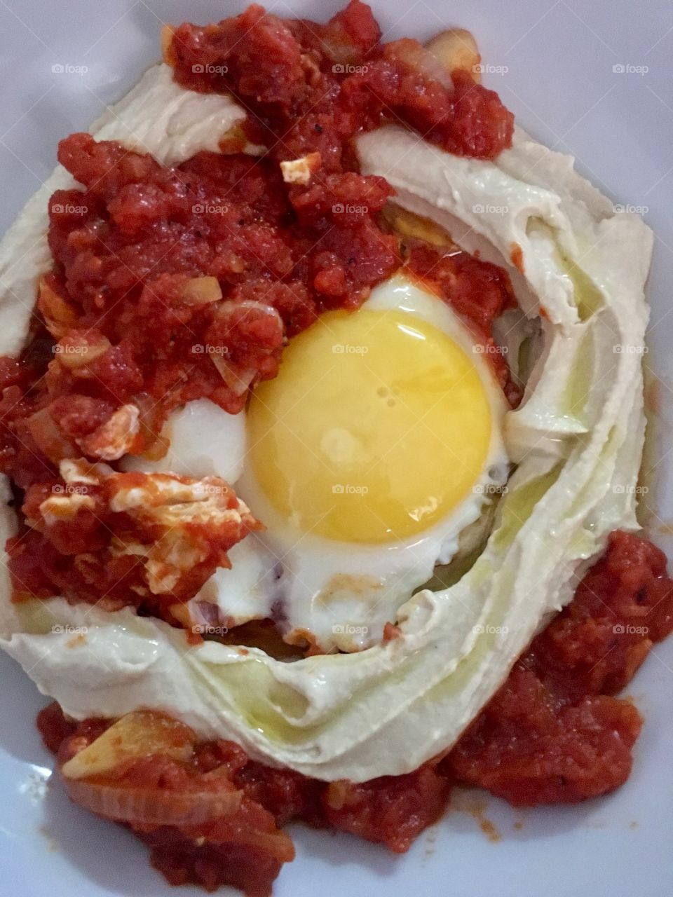 Shakshuka with hummus