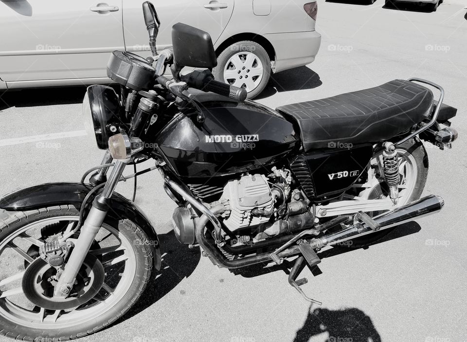 Just a moto guzzi v50 II 500cc mint condition. Only made from 1977-1989. Yes it's in Kansas...hint..