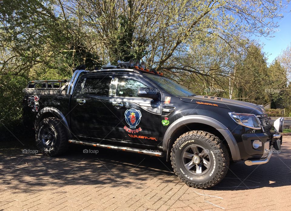 Fancy black pick up truck ... 