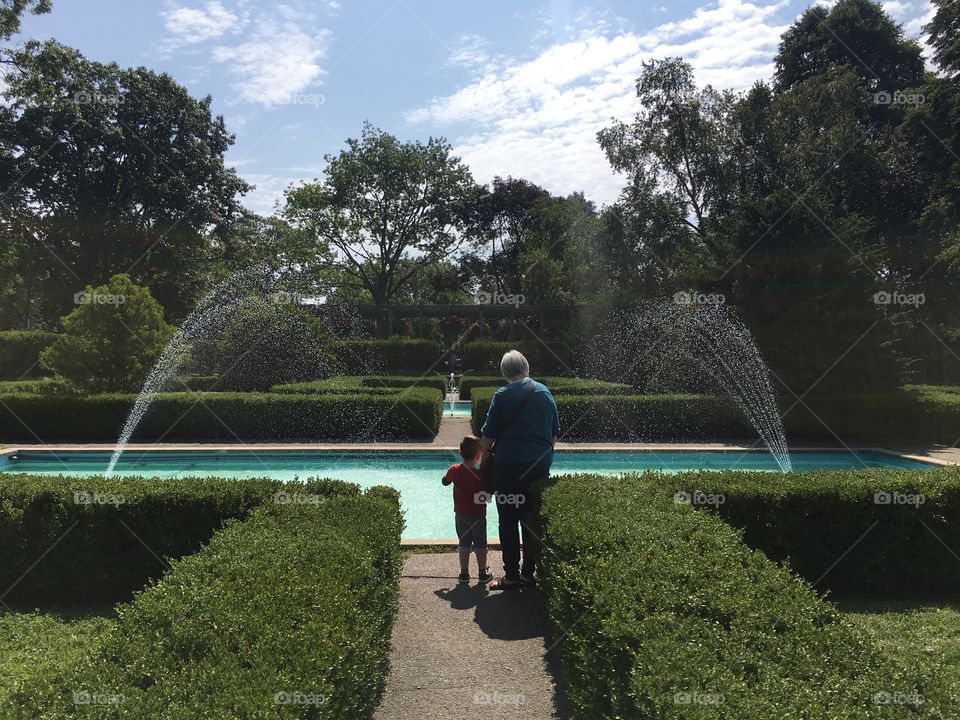 The Fountains at High Park; me and grandma 