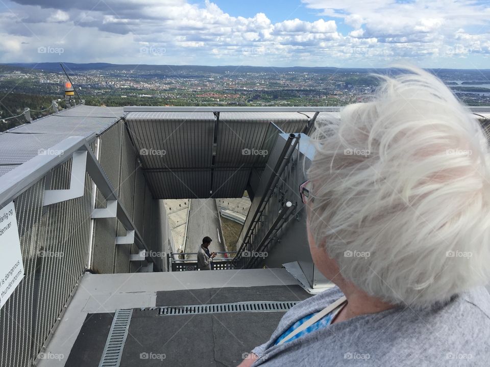 My Mom. My Mom visiting holmenkollen Oslo 