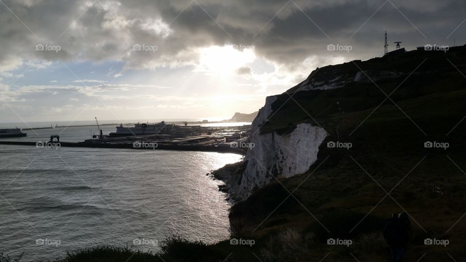 White Cliffs of Dover at Sunset