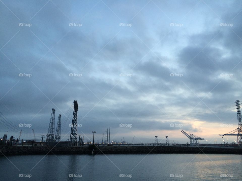 Port of Long Beach cranes 