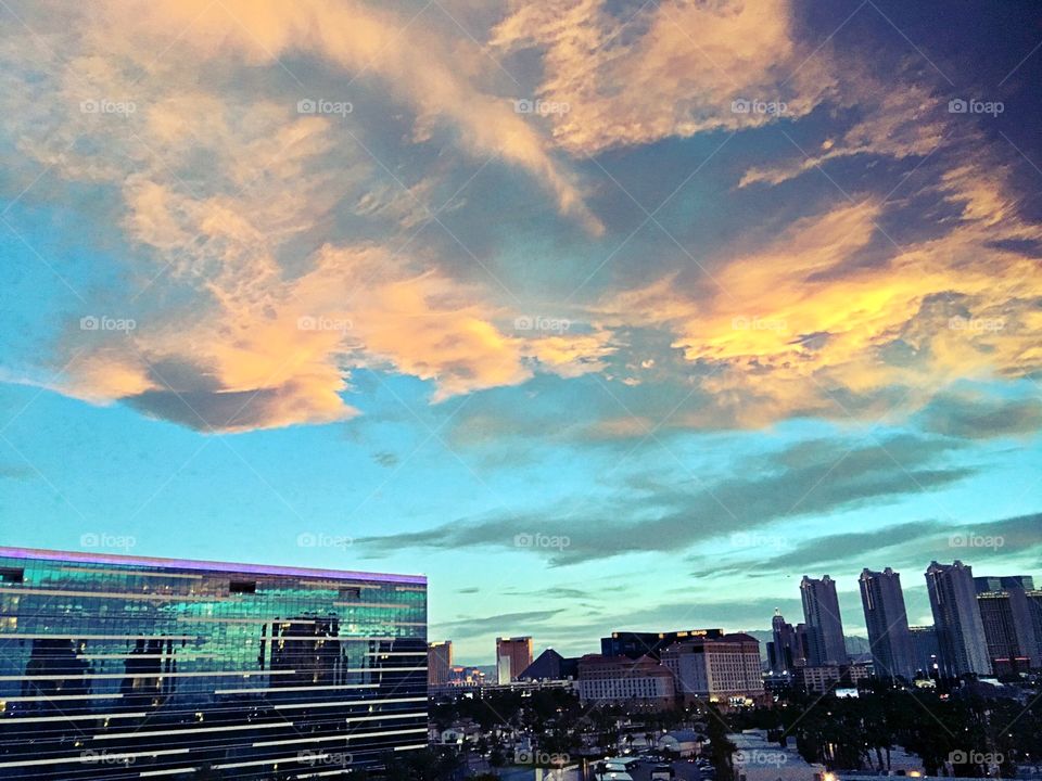 A sunset in Las Vegas