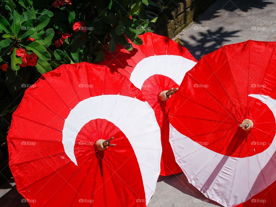Traditional paper umbrellas 