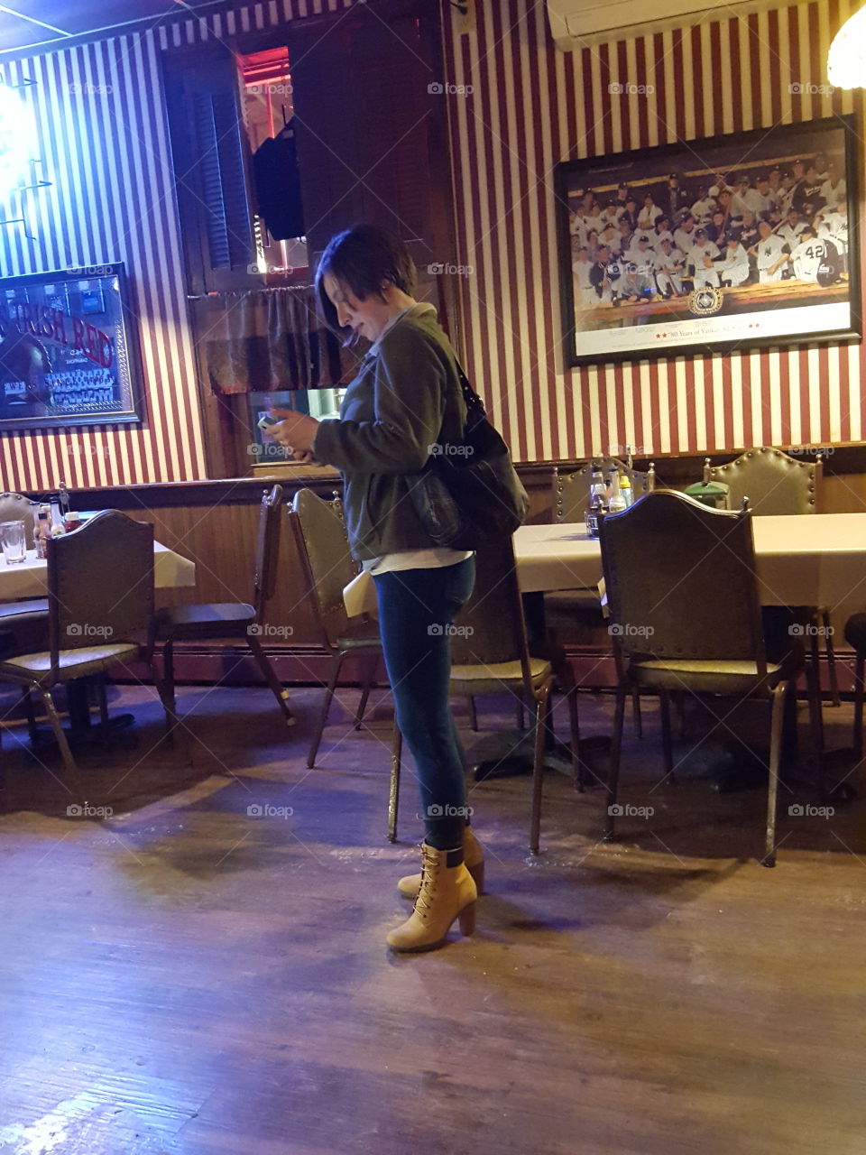 girl in restaurant