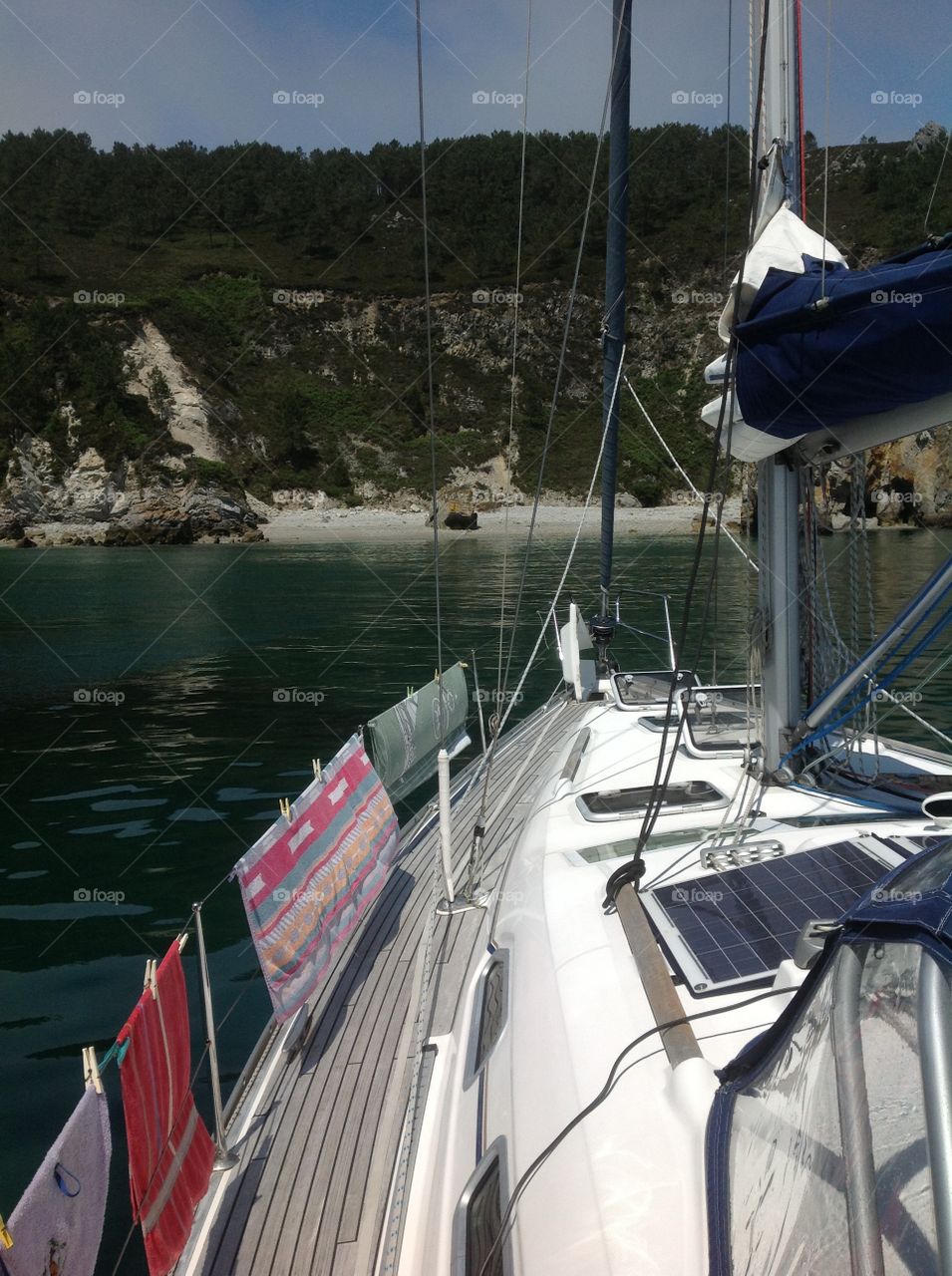 Summer Pastimes. Anchored for a relaxing day