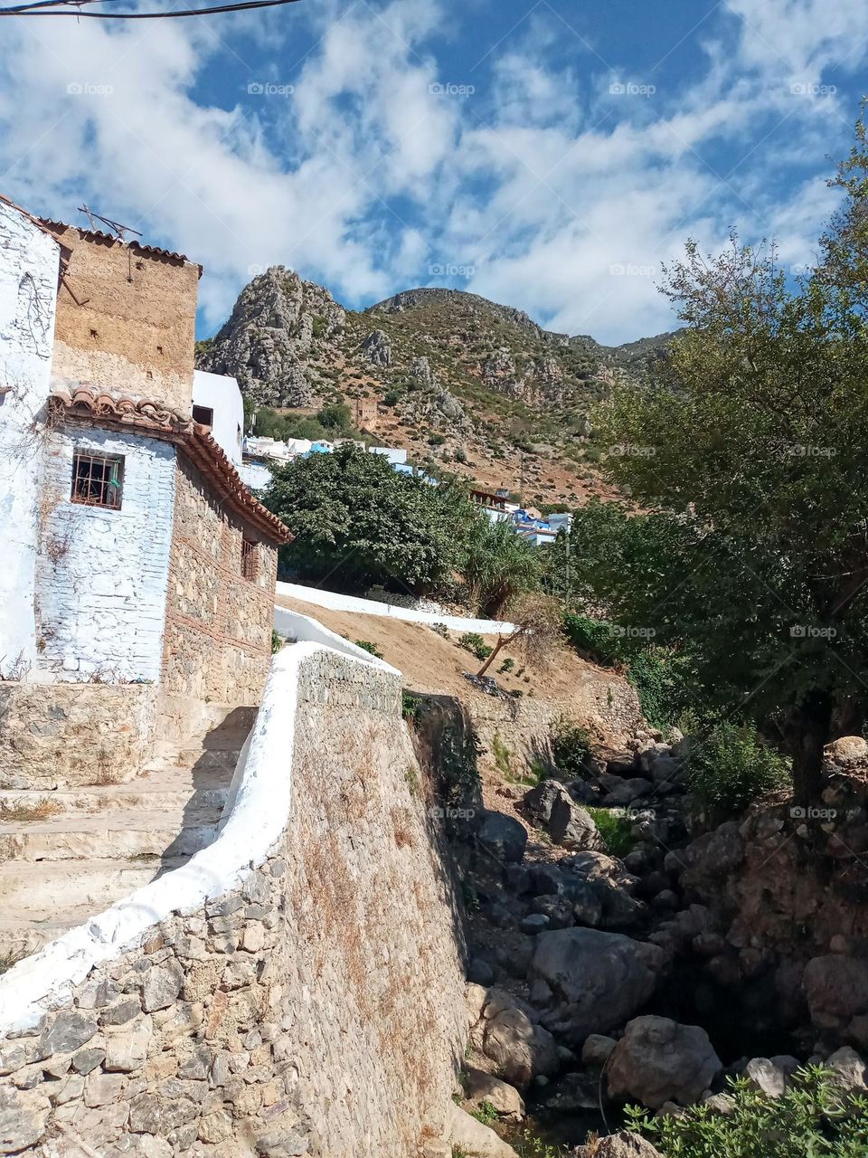 Portrait of chefchaouen city in morocco