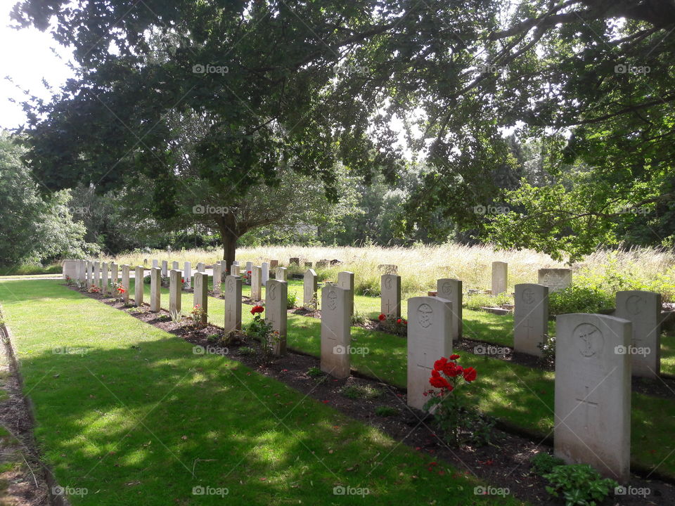 War graves from the 2nd world war at Arnos Vale Cemetery