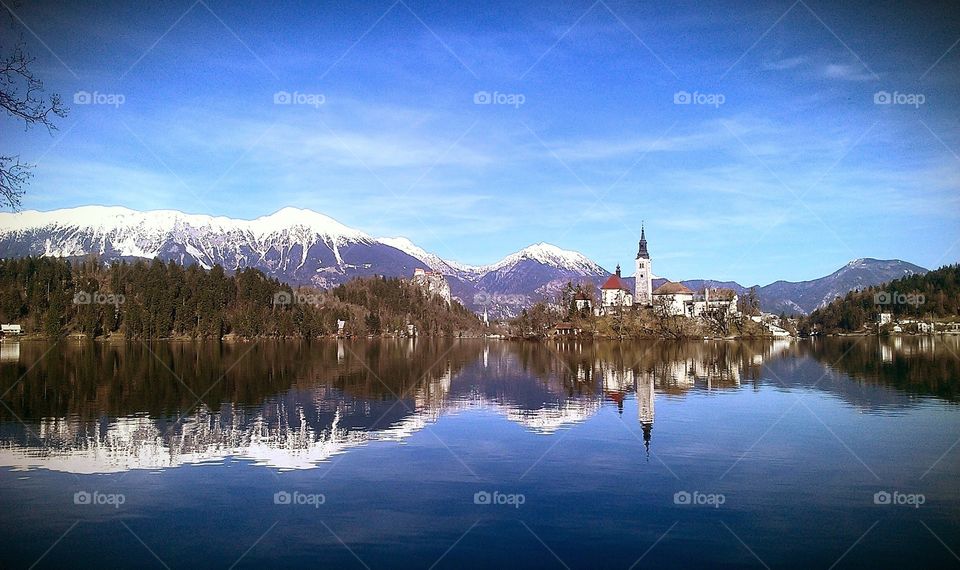 Spring walk around the lake Bled