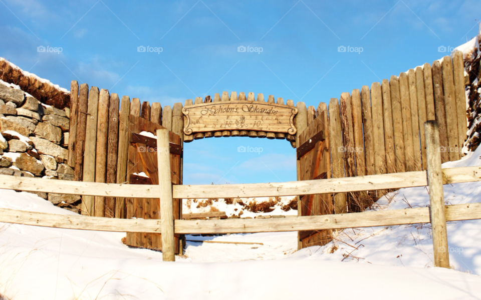 snow winter sky blue by Iphonepic