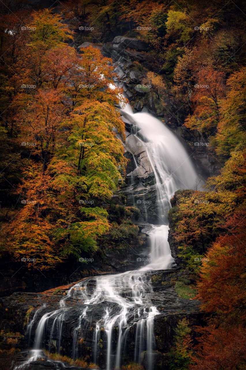Autumn waterfall