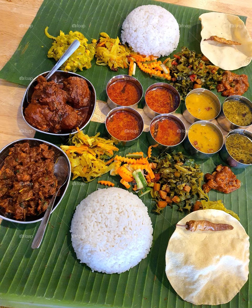 Banana Leaf Rice Dish (Nasi Daun Pisang)