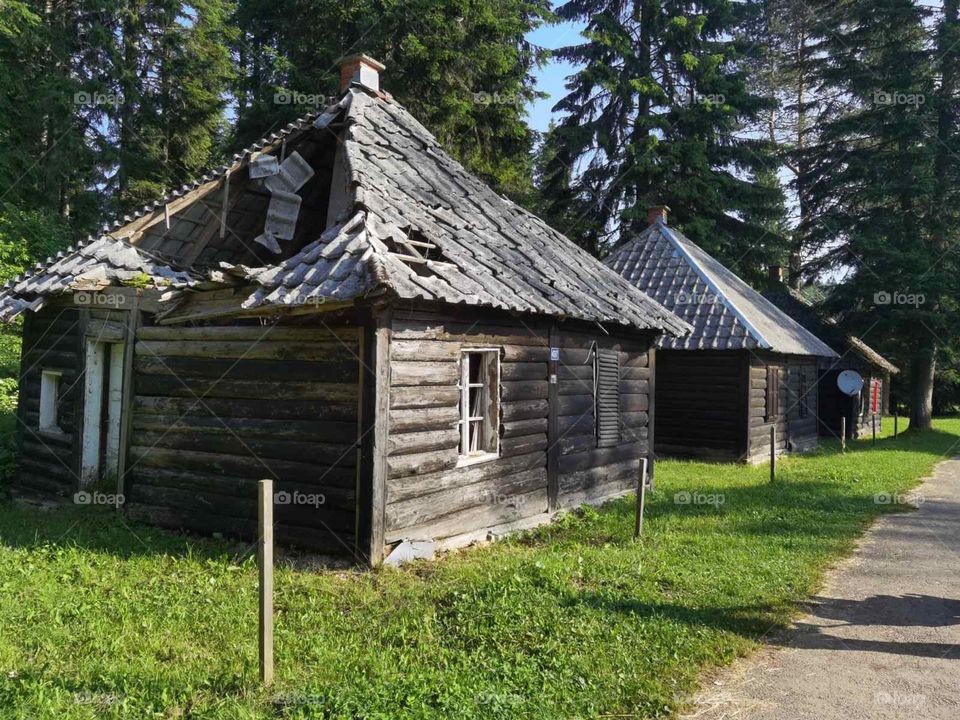 Old log cabins