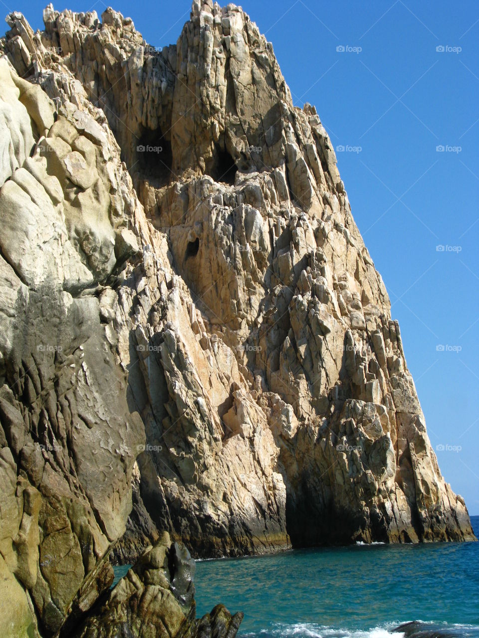 Cliff in sea