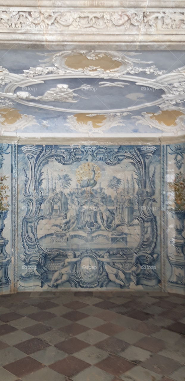 azulejos inside the royal palace of Sintra