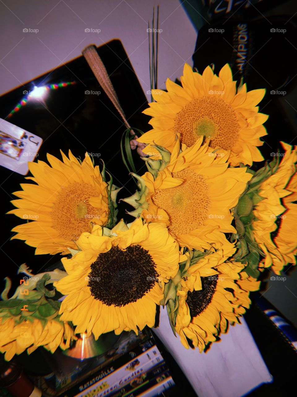 Bright yellow sunflowers I got to cheer myself up one day