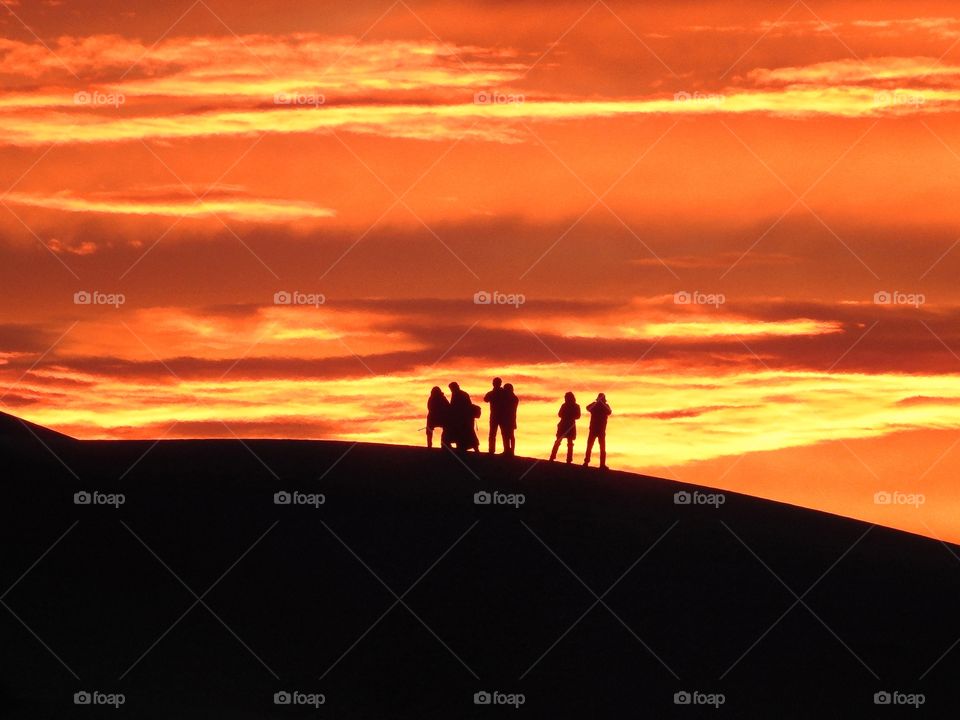 Sunset in the desert