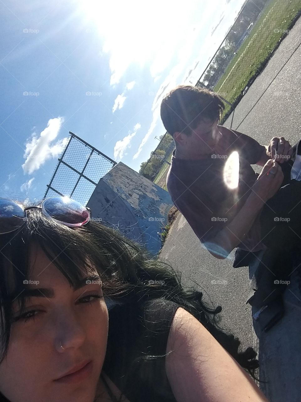 at the skatepark with my girl