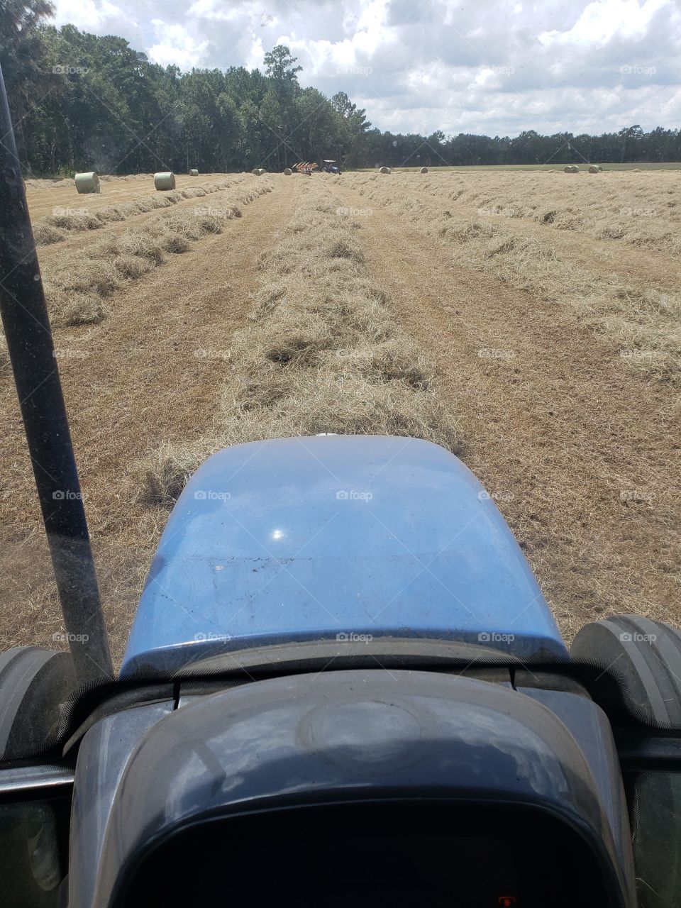baling hay in Georgia.