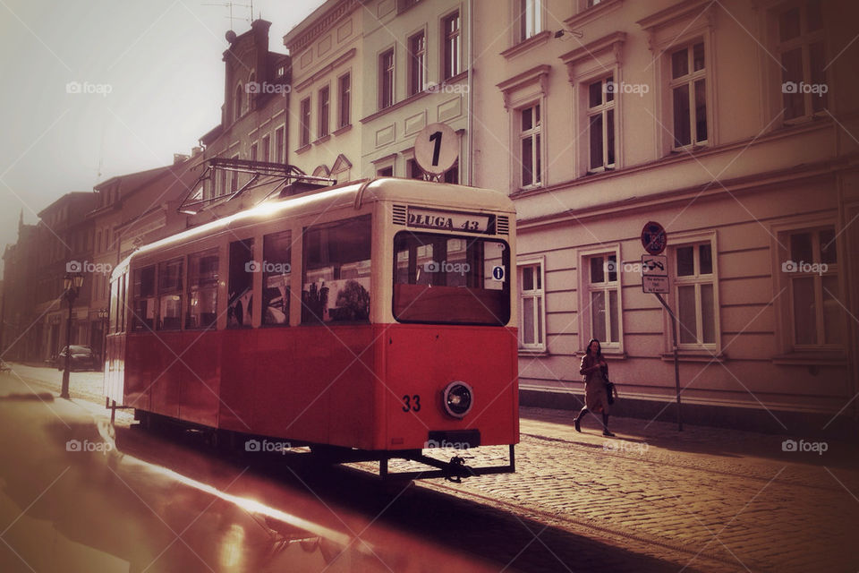 Old tram on Długa Street