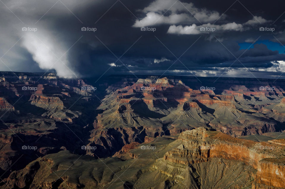 Storm over grand canyon