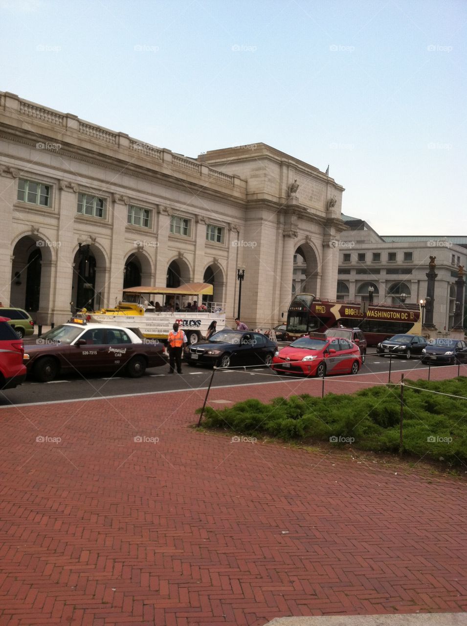 Union Station train and metro stop . Amtrack. Railroad headquarters of Washington DC 