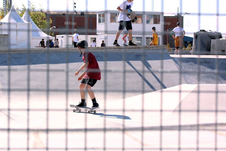 Skateboarding behind bars