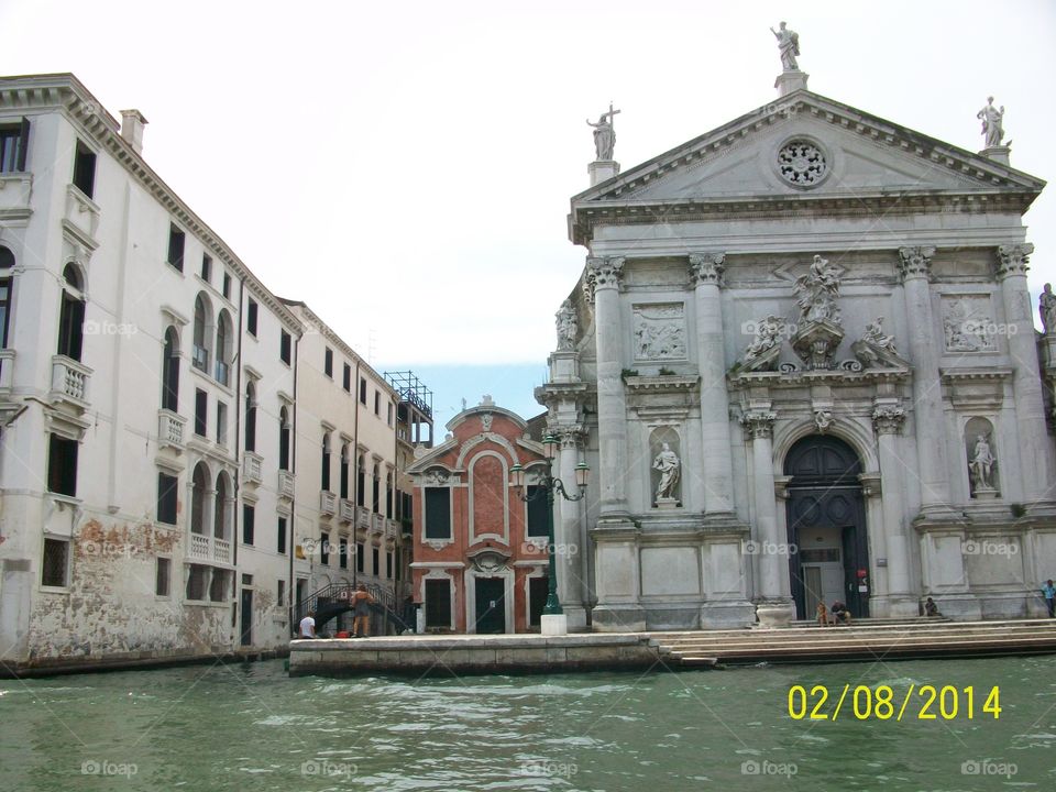 Venetian architecture from the canal