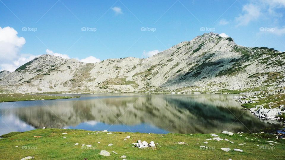 Mountain lake landscape in Bulgaria, Pirin mountain