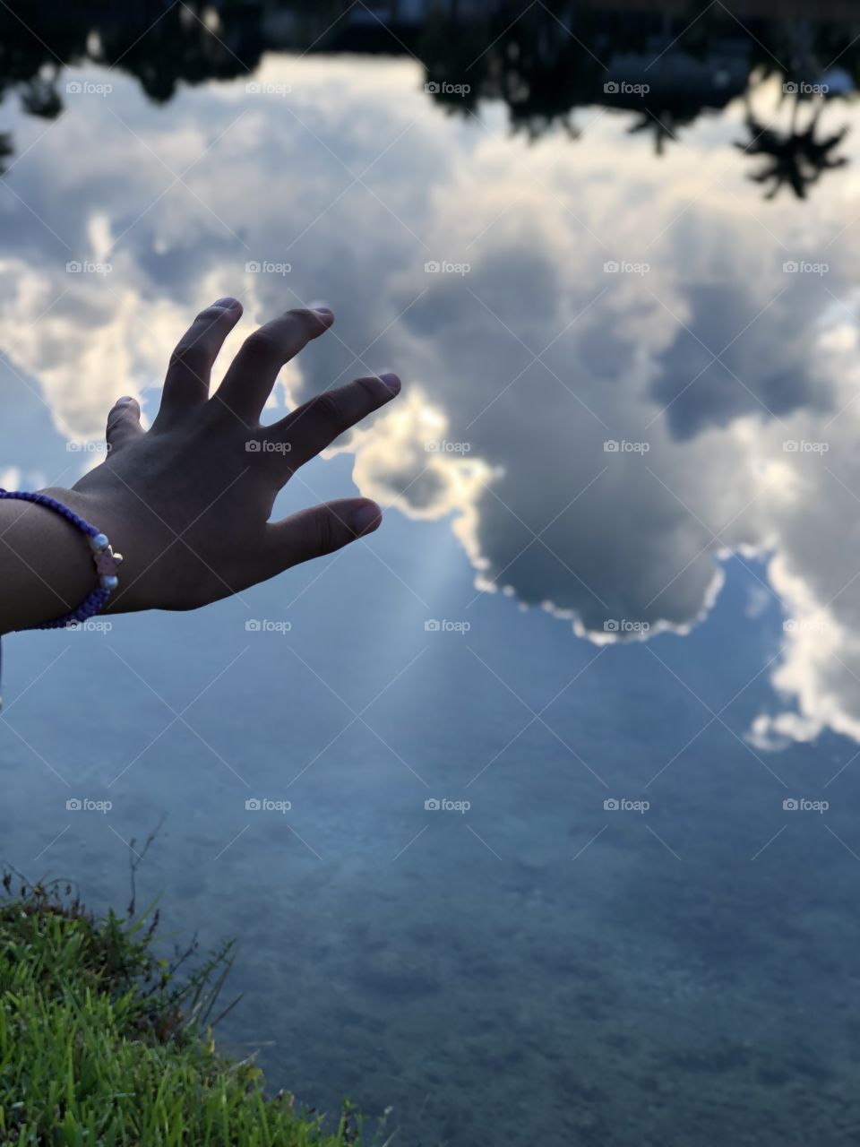 I caught a shaft of light peeking through the clouds