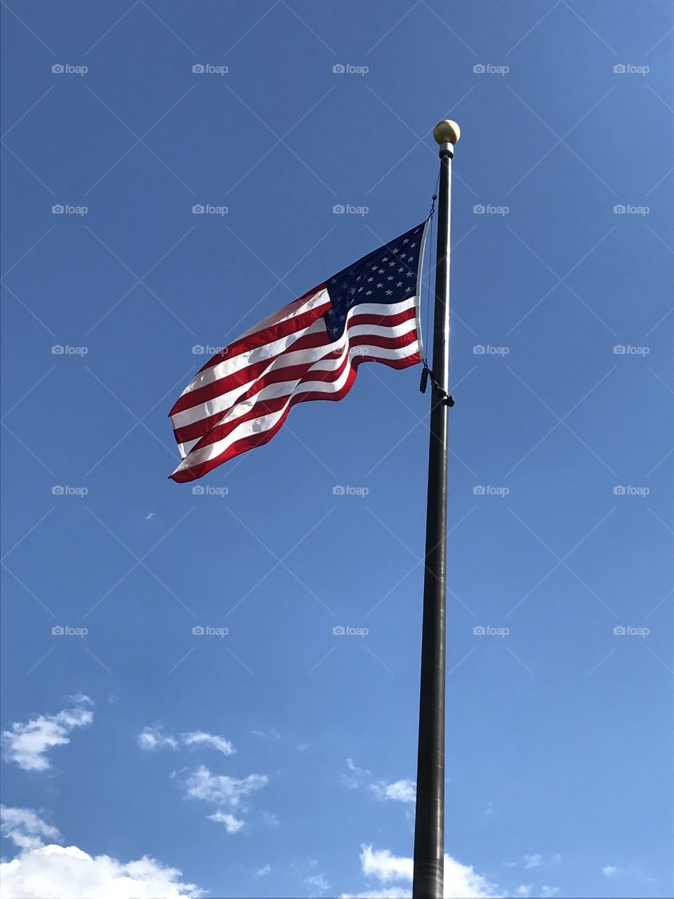 American Flag Blue Sky