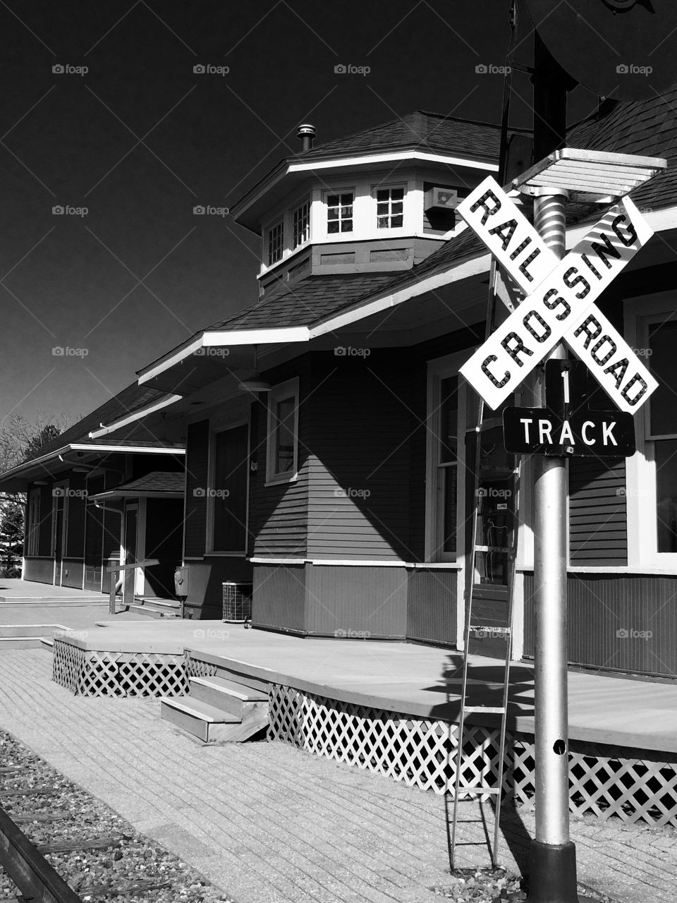 Train Depot and Sign