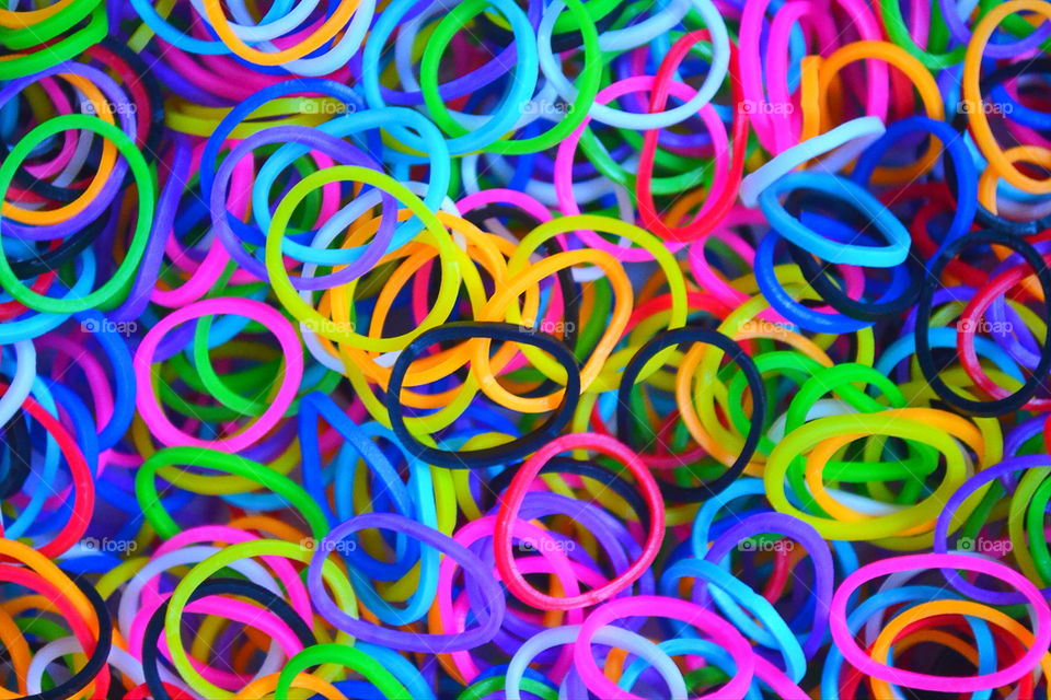 Colorful rubber bands