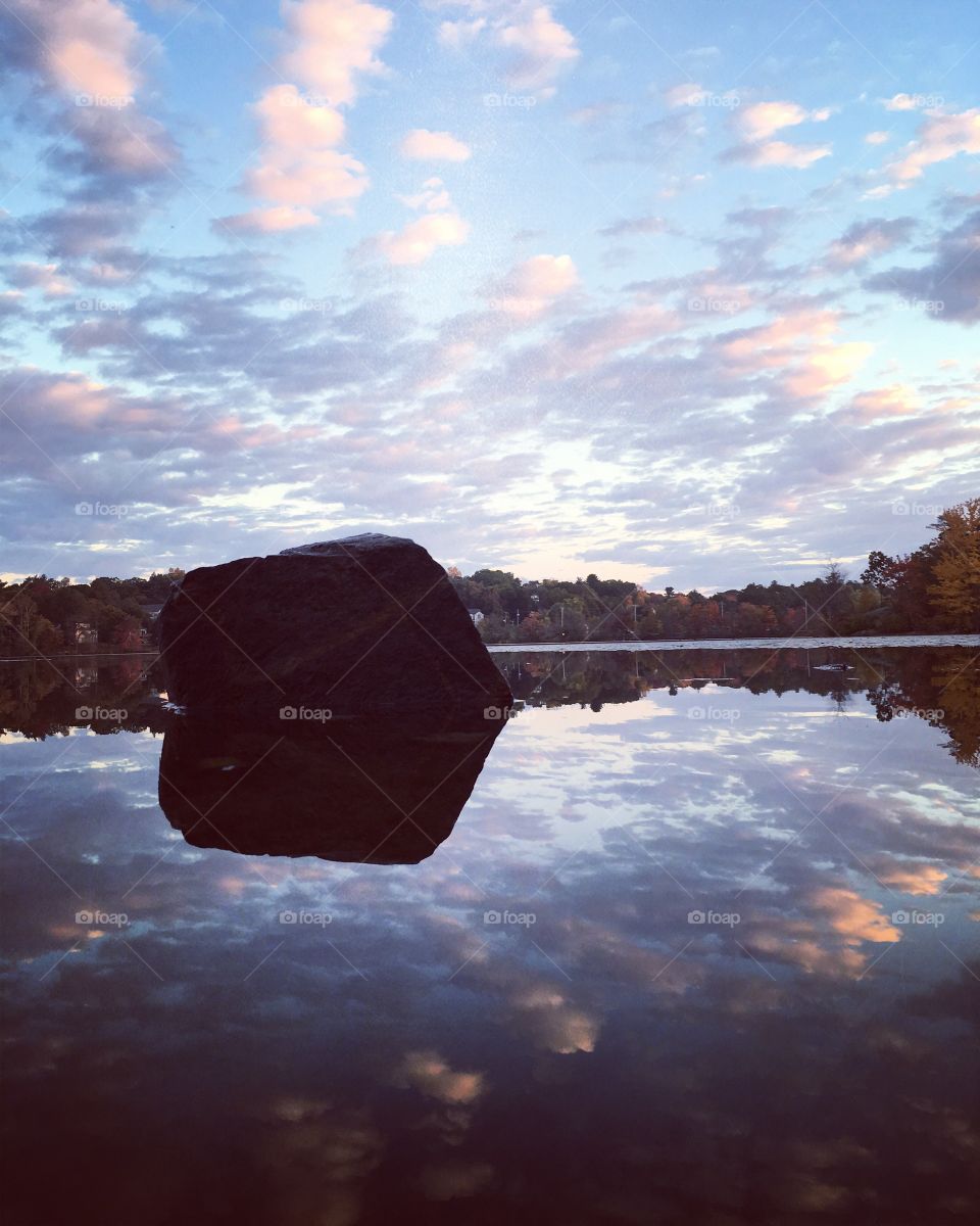 Lake at sunrises 