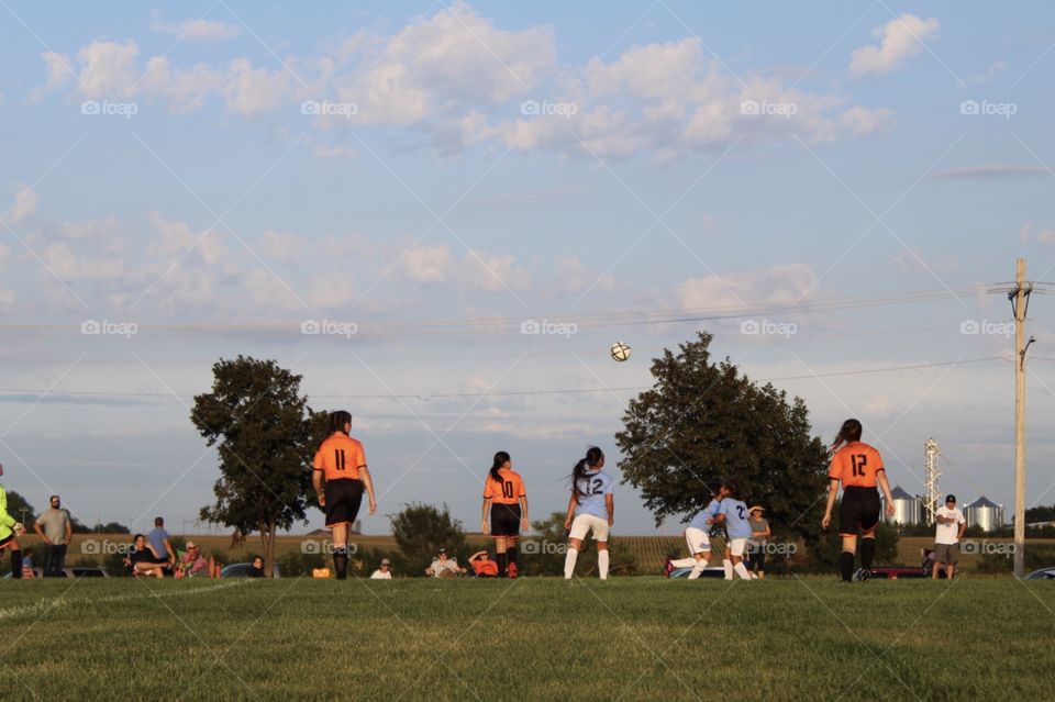 Girls soccer game 