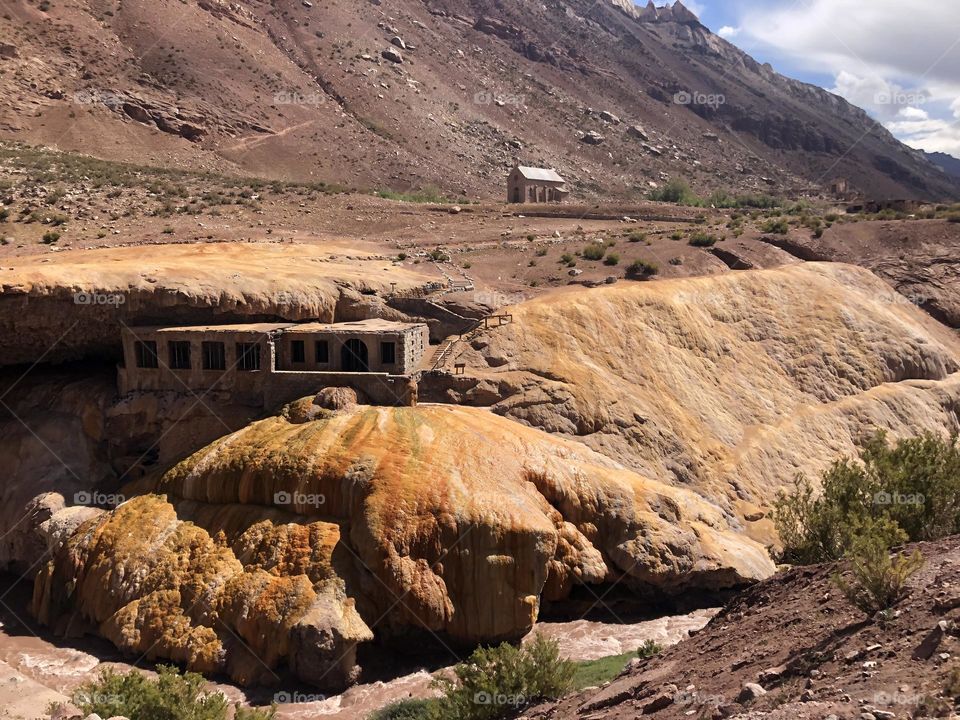 Bridge built on the stone at the mountain 