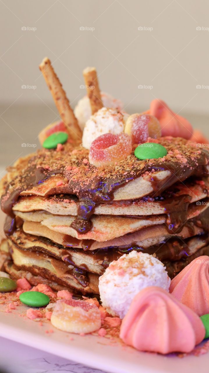 Pancakes with chocolate 