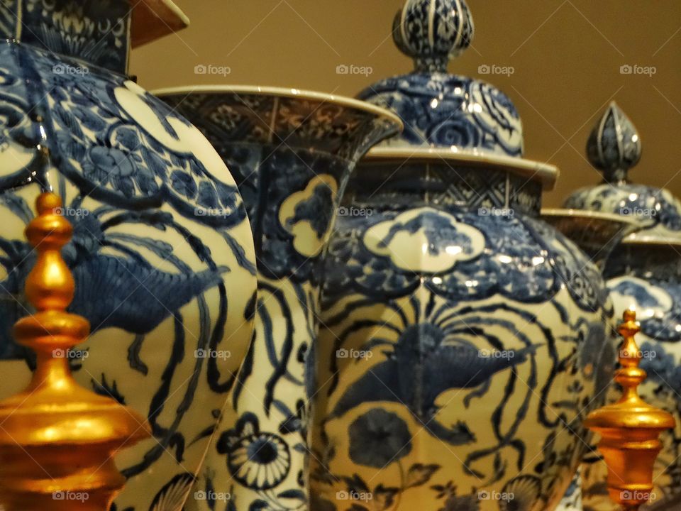 Fine China Porcelain. Antique Porcelain Vases
