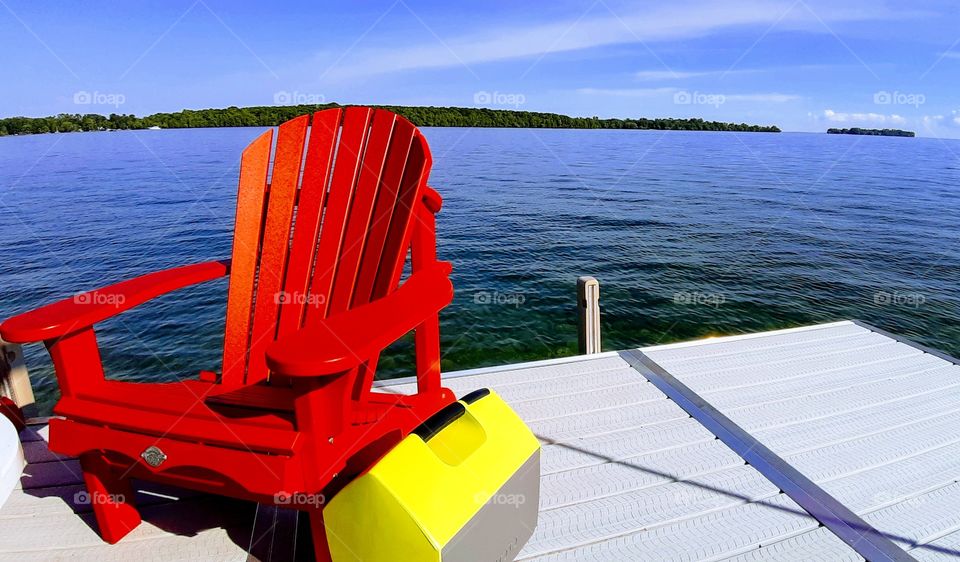 relaxing at the lake