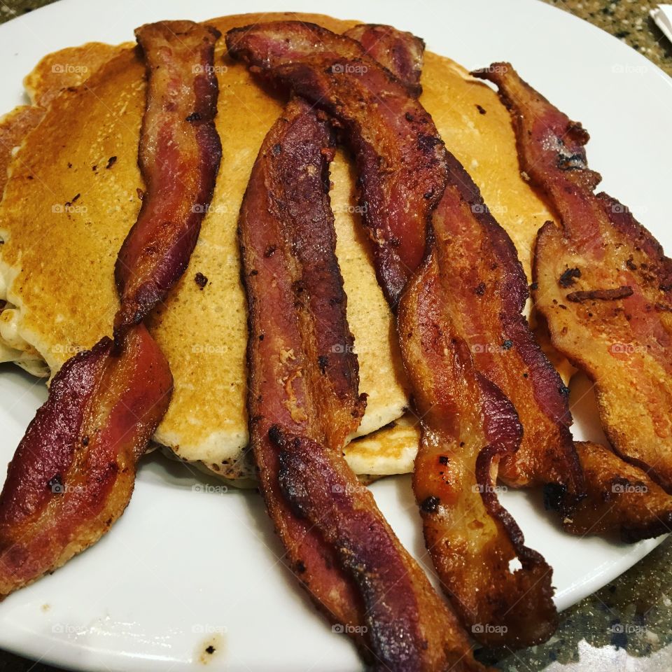 Pancakes and bacon