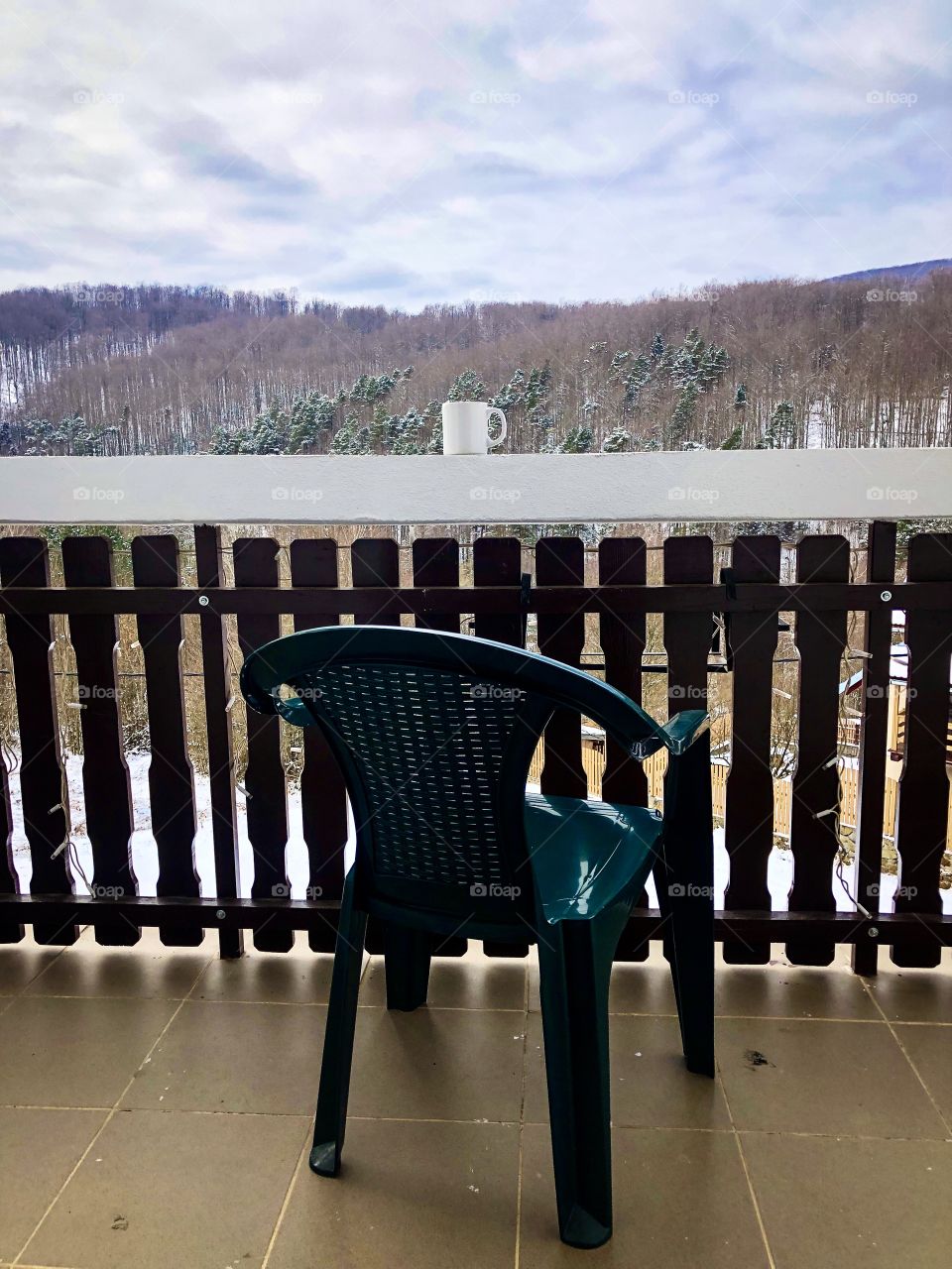 Morning coffee on the balcony