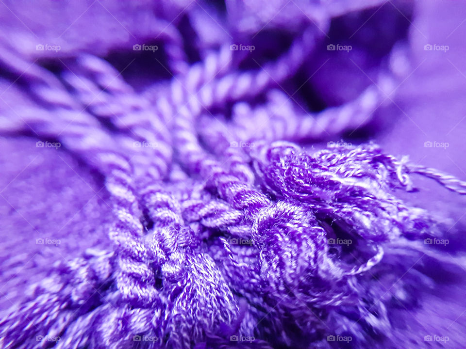 Violet shawl with tussles